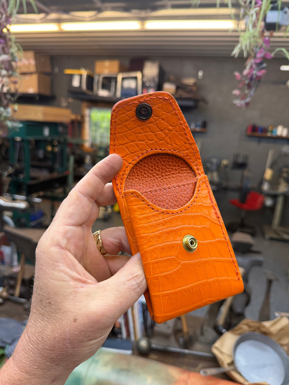 Sarasota Wallet - Orange Crocodile