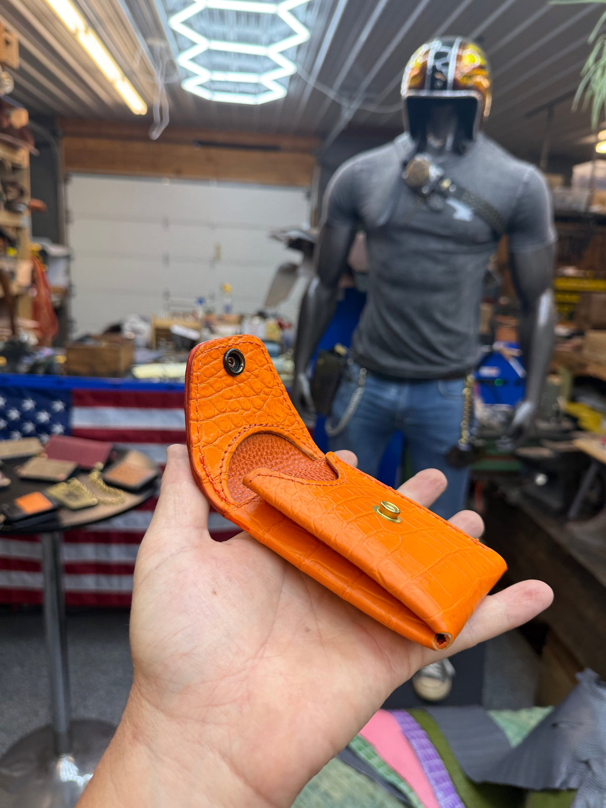 Sarasota Wallet - Orange Crocodile
