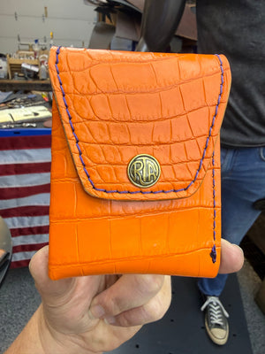 Sarasota Wallet - Orange Crocodile