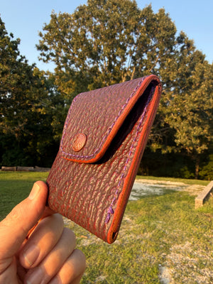 Sarasota Wallet - Oxblood Shark
