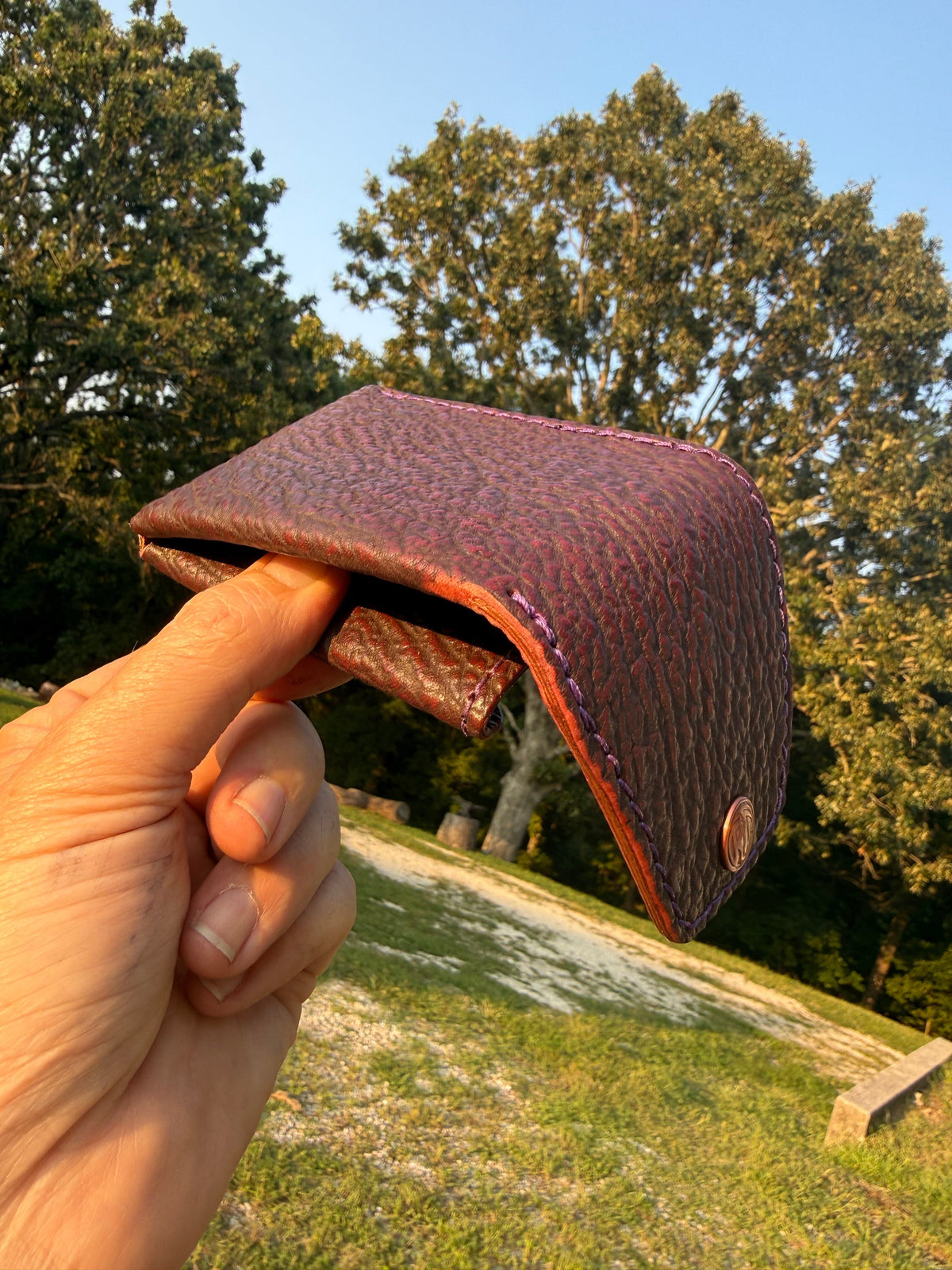 Sarasota Wallet - Oxblood Shark
