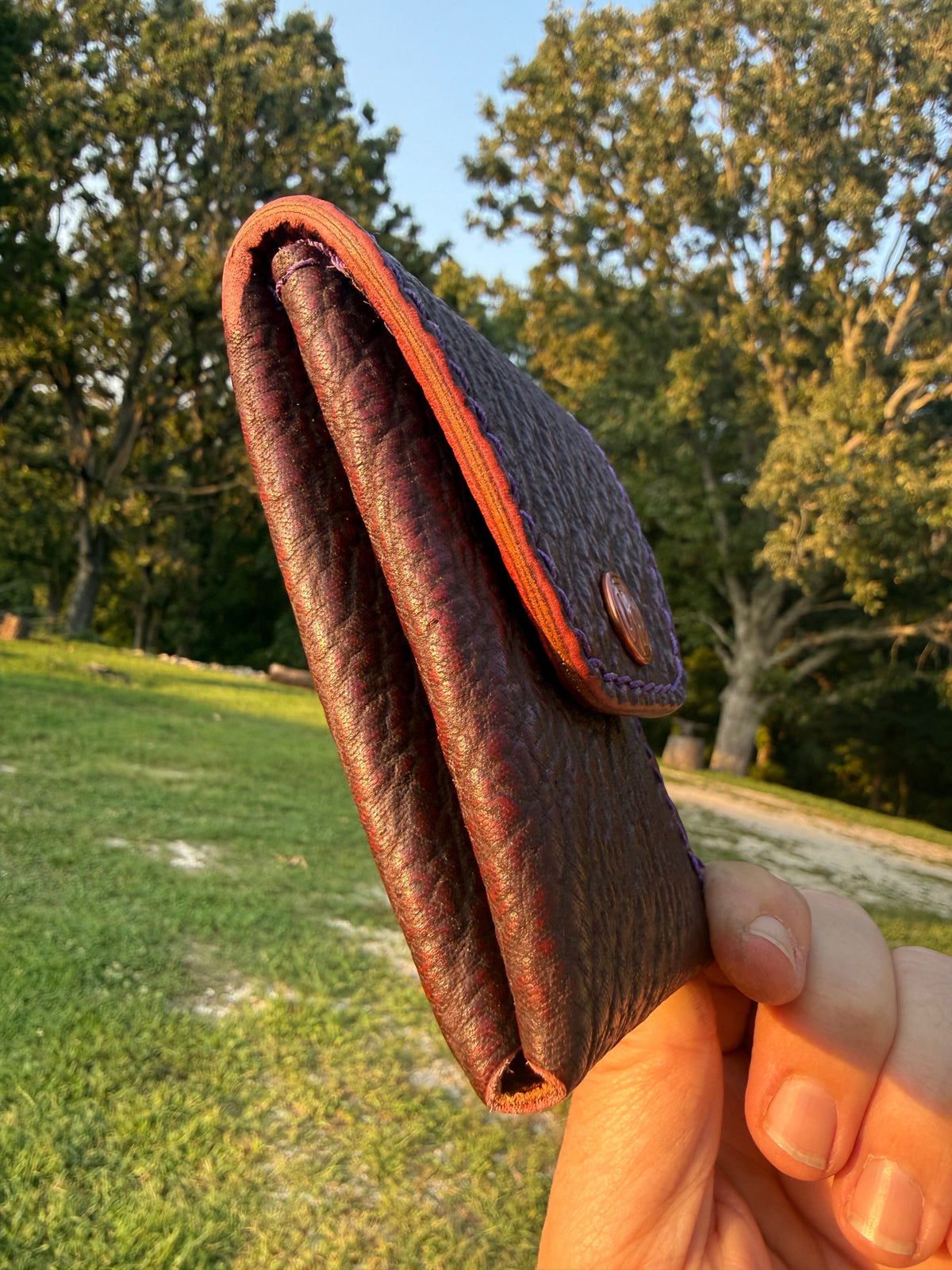 Sarasota Wallet - Oxblood Shark