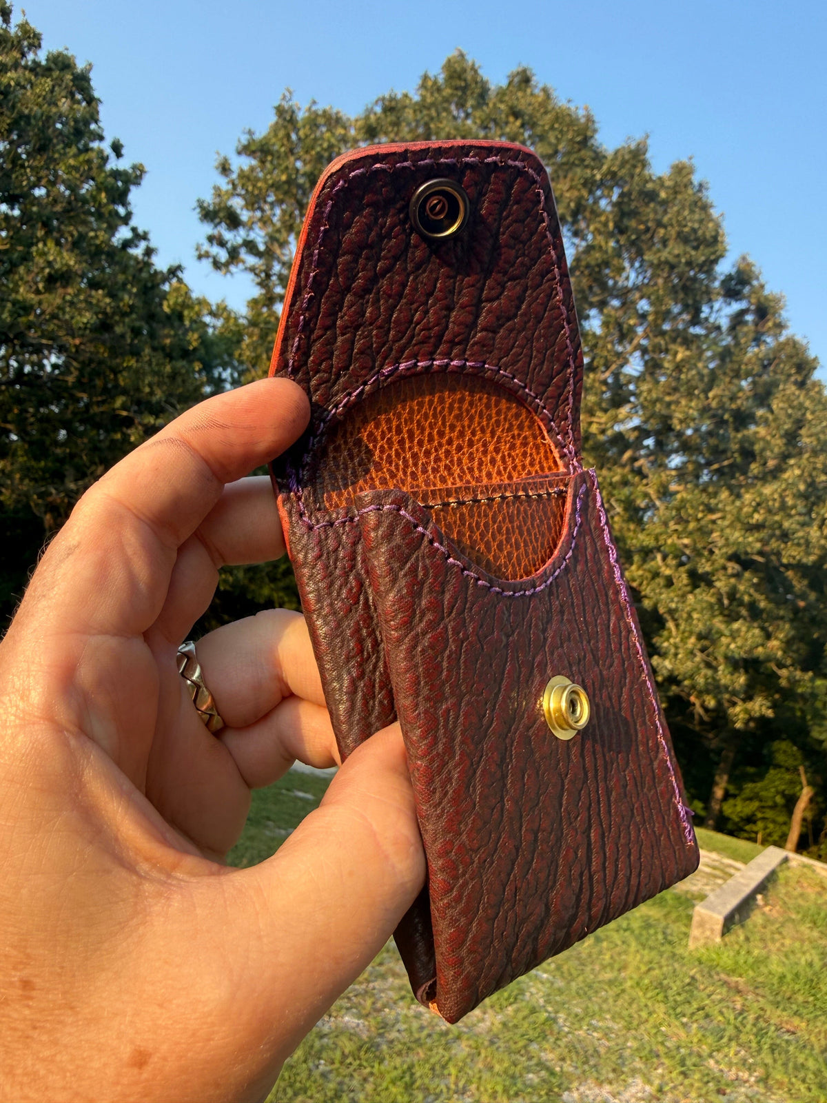 Sarasota Wallet - Oxblood Shark