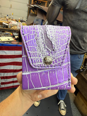 Sarasota Wallet - Purple Crocodile: CLOACA Edition