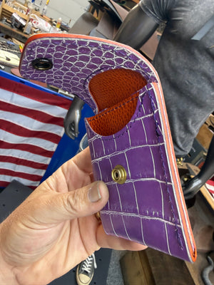 Sarasota Wallet - Purple Crocodile
