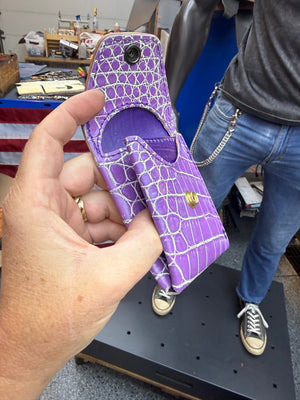 Sarasota Wallet - Purple Crocodile