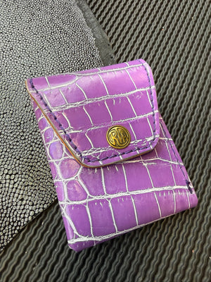 Sarasota Wallet - Purple Crocodile