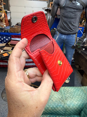 Sarasota Wallet - Red Crocodile