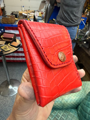 Sarasota Wallet - Red Crocodile