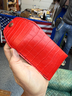 Sarasota Wallet - Red Crocodile