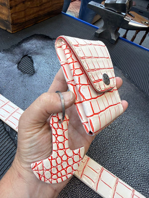 Sarasota Wallet - White/Red Alligator