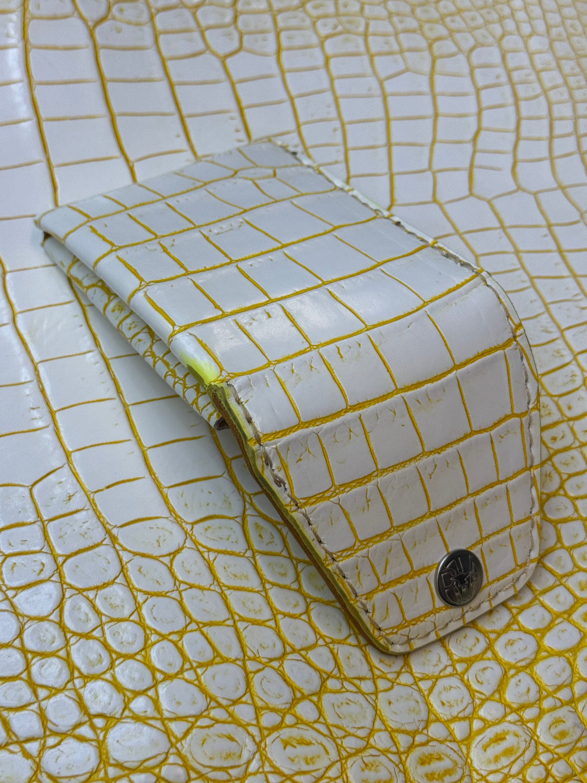 Sarasota Wallet - White/Yellow Alligator