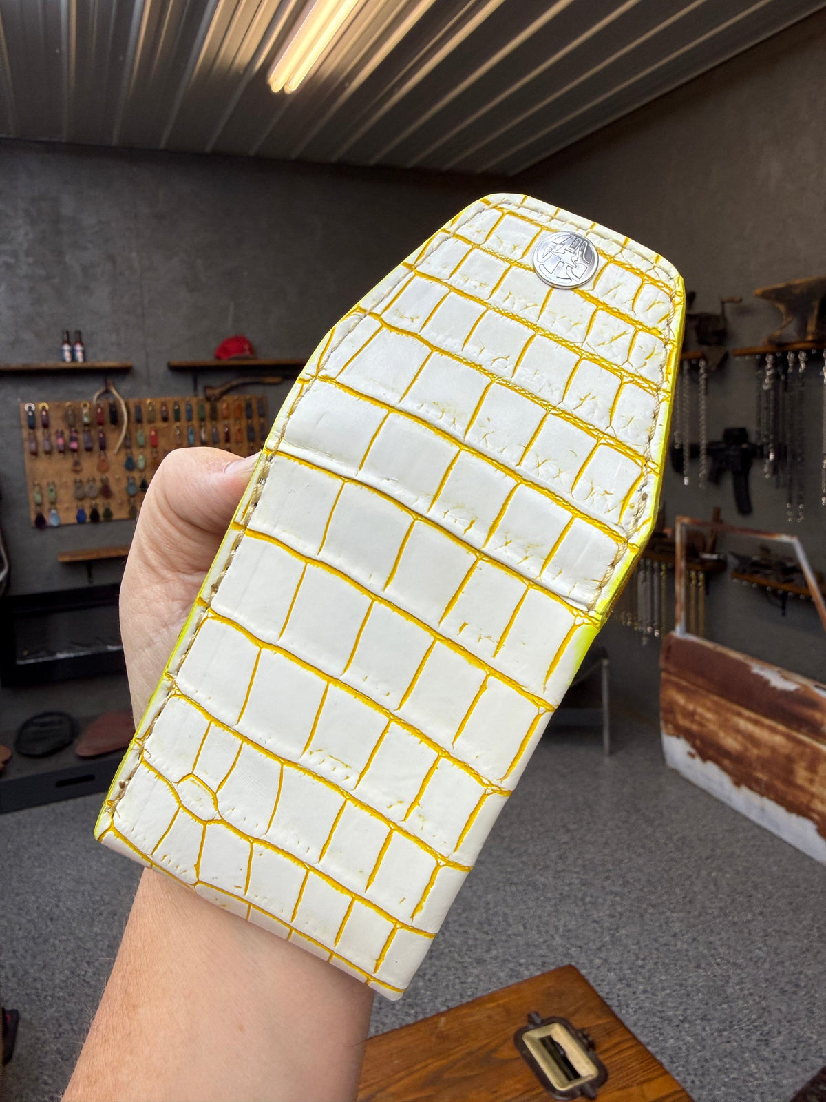 Sarasota Wallet - White/Yellow Alligator
