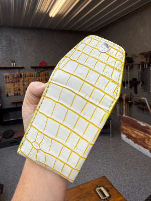 Sarasota Wallet - White/Yellow Alligator