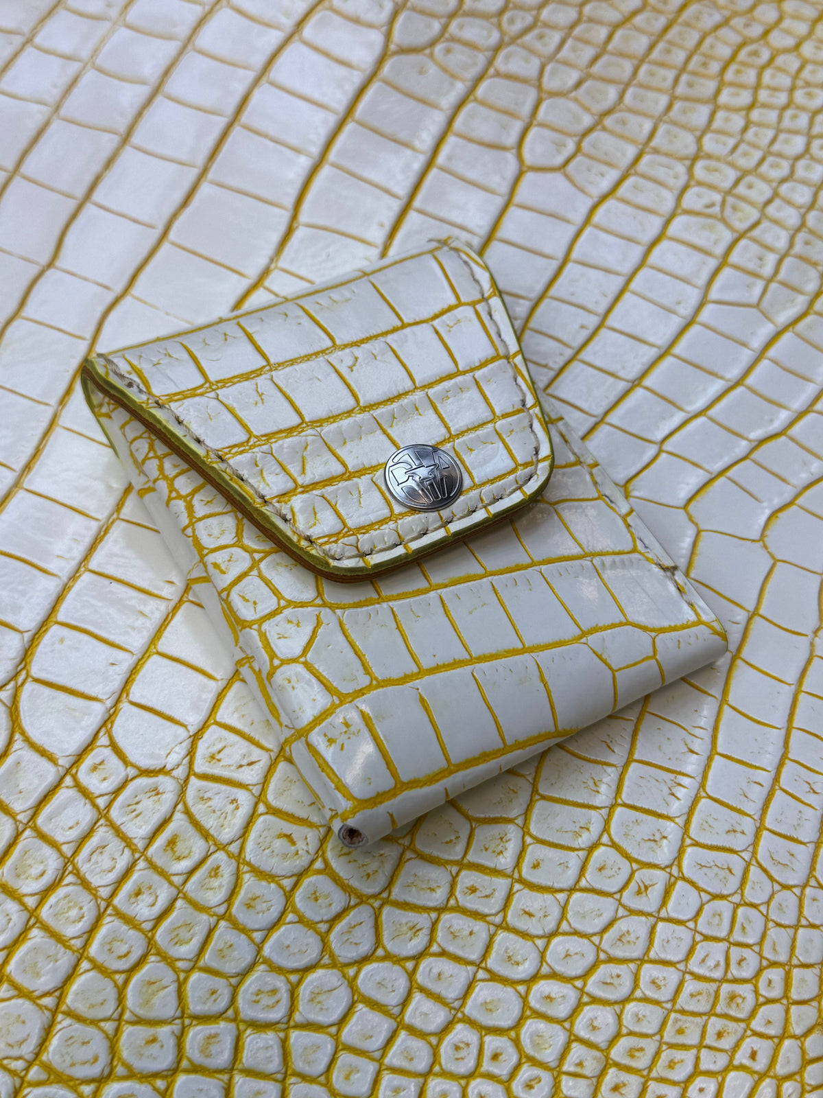 Sarasota Wallet - White/Yellow Alligator