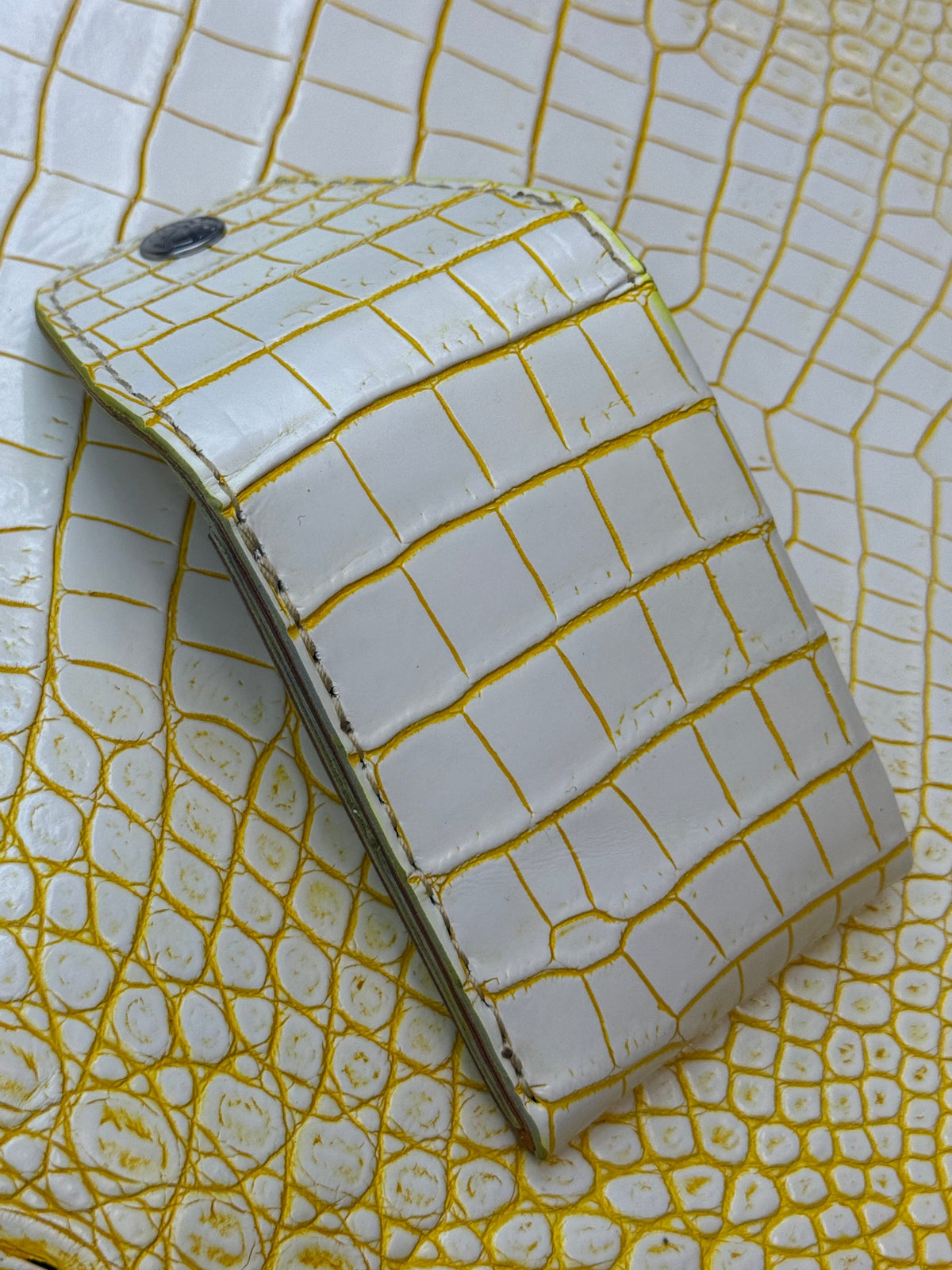 Sarasota Wallet - White/Yellow Alligator