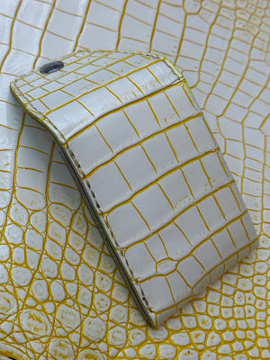 Sarasota Wallet - White/Yellow Alligator