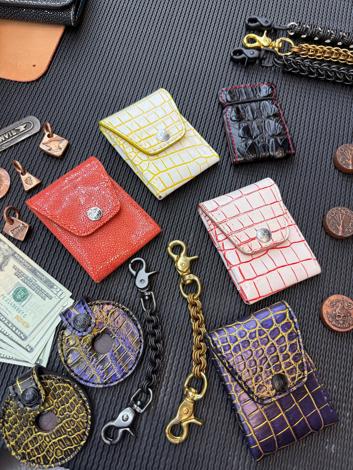 Sarasota Wallet - White/Yellow Alligator