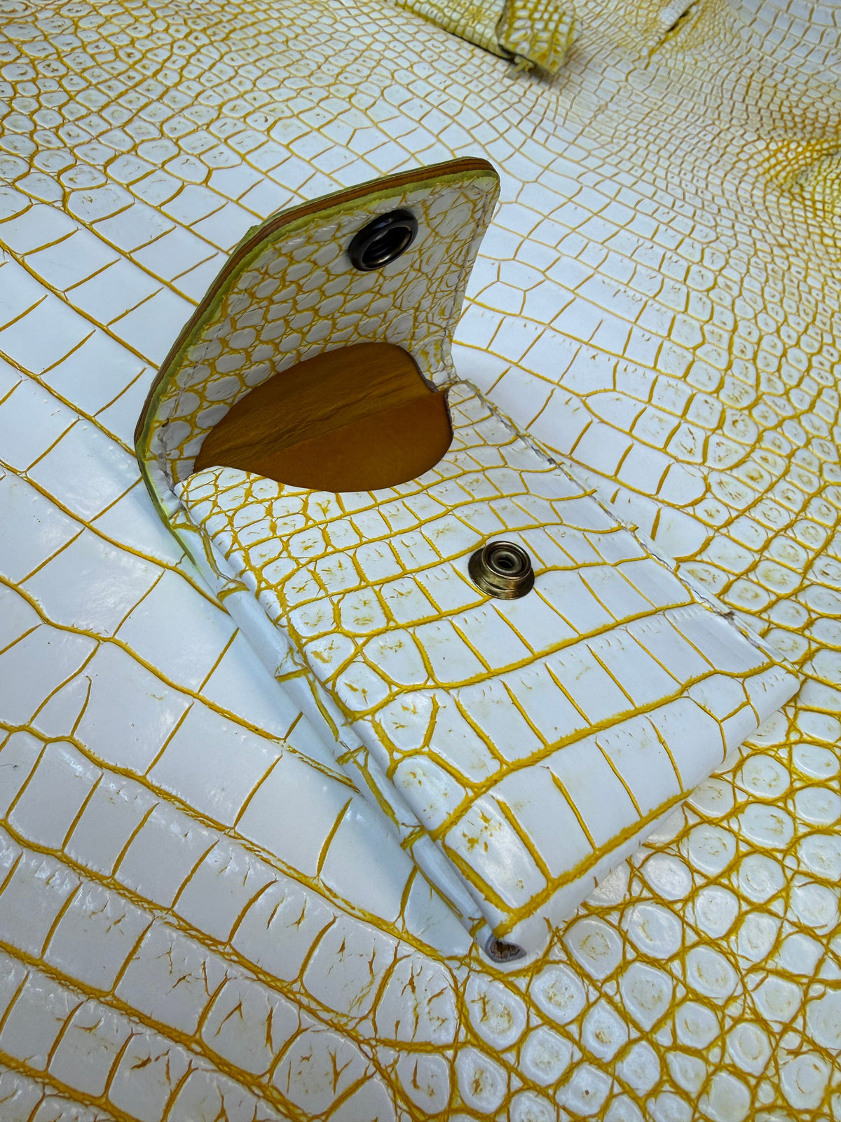 Sarasota Wallet - White/Yellow Alligator
