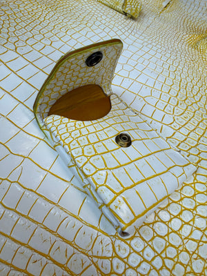 Sarasota Wallet - White/Yellow Alligator