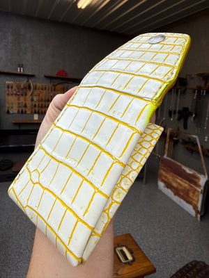 Sarasota Wallet - White/Yellow Alligator