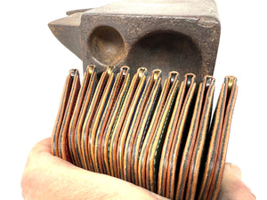 Shell Cordovan Money Clip Wallet: Textured Black & Natural