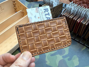 Single Pocket Card Wallet - Black Tailback Alligator