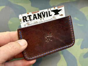 Single Pocket Card Wallet - Blue/Green Alligator