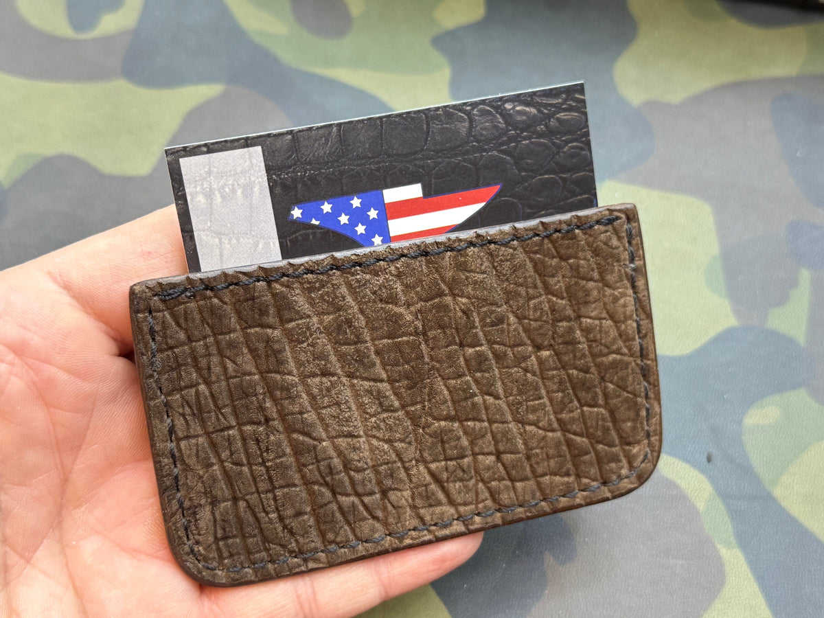 Single Pocket Card Wallet - Chocolate Hippo