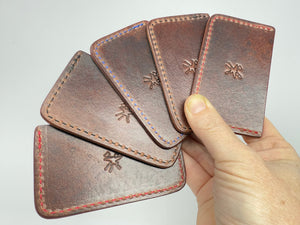 Single Pocket Card Wallet - Choose from Variety of Exotic Hides