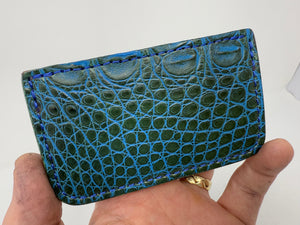 Single Pocket Card Wallet - Choose from Variety of Exotic Hides