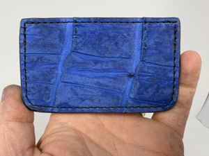 Single Pocket Card Wallet - Choose from Variety of Exotic Hides