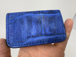 Single Pocket Card Wallet - Choose from Variety of Exotic Hides