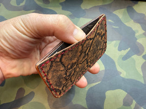 Single Pocket Card Wallet - Cognac Elephant