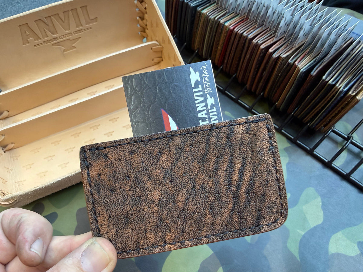 Single Pocket Card Wallet - Cognac Elephant