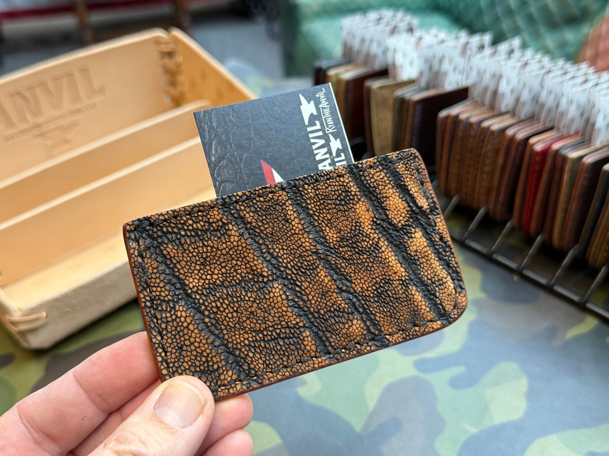 Single Pocket Card Wallet - Cognac Elephant