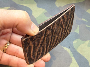 Single Pocket Card Wallet - Cognac Elephant