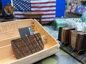 Single Pocket Card Wallet - Cognac Elephant