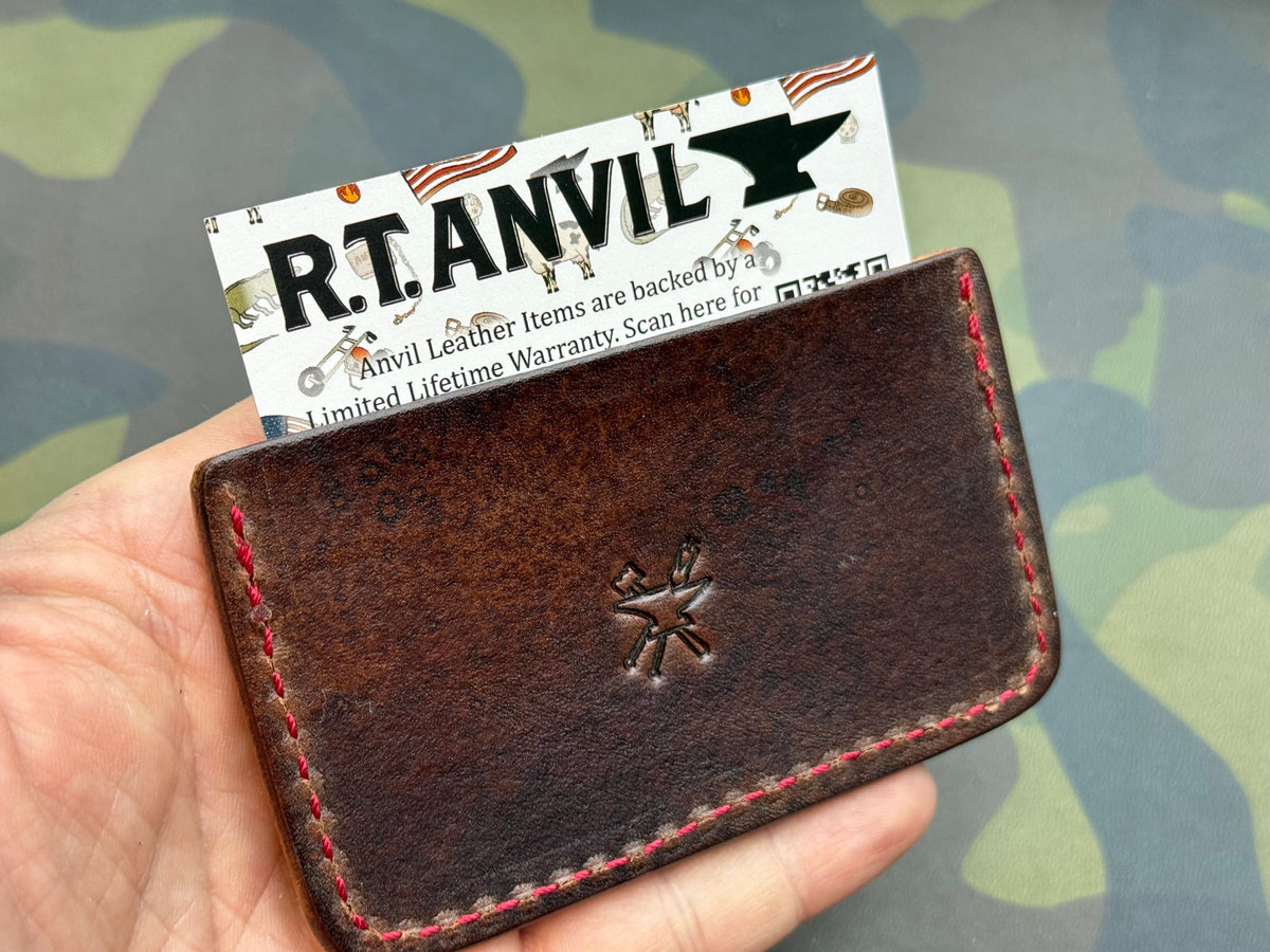 Single Pocket Card Wallet - Cognac Elephant