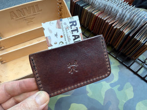 Single Pocket Card Wallet - Cognac Elephant