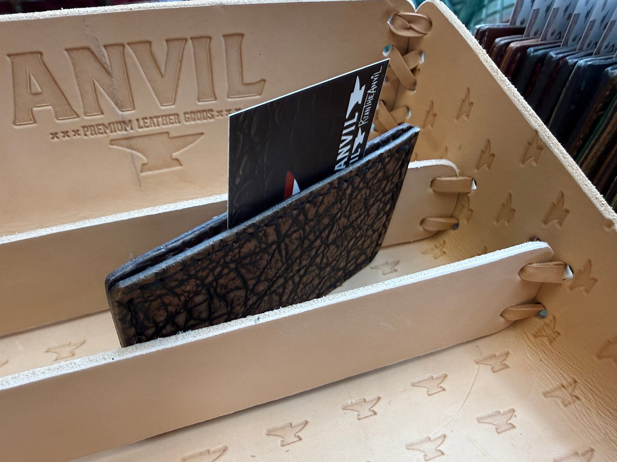 Single Pocket Card Wallet - Cognac Elephant