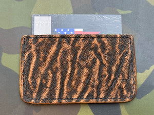 Single Pocket Card Wallet - Cognac Elephant