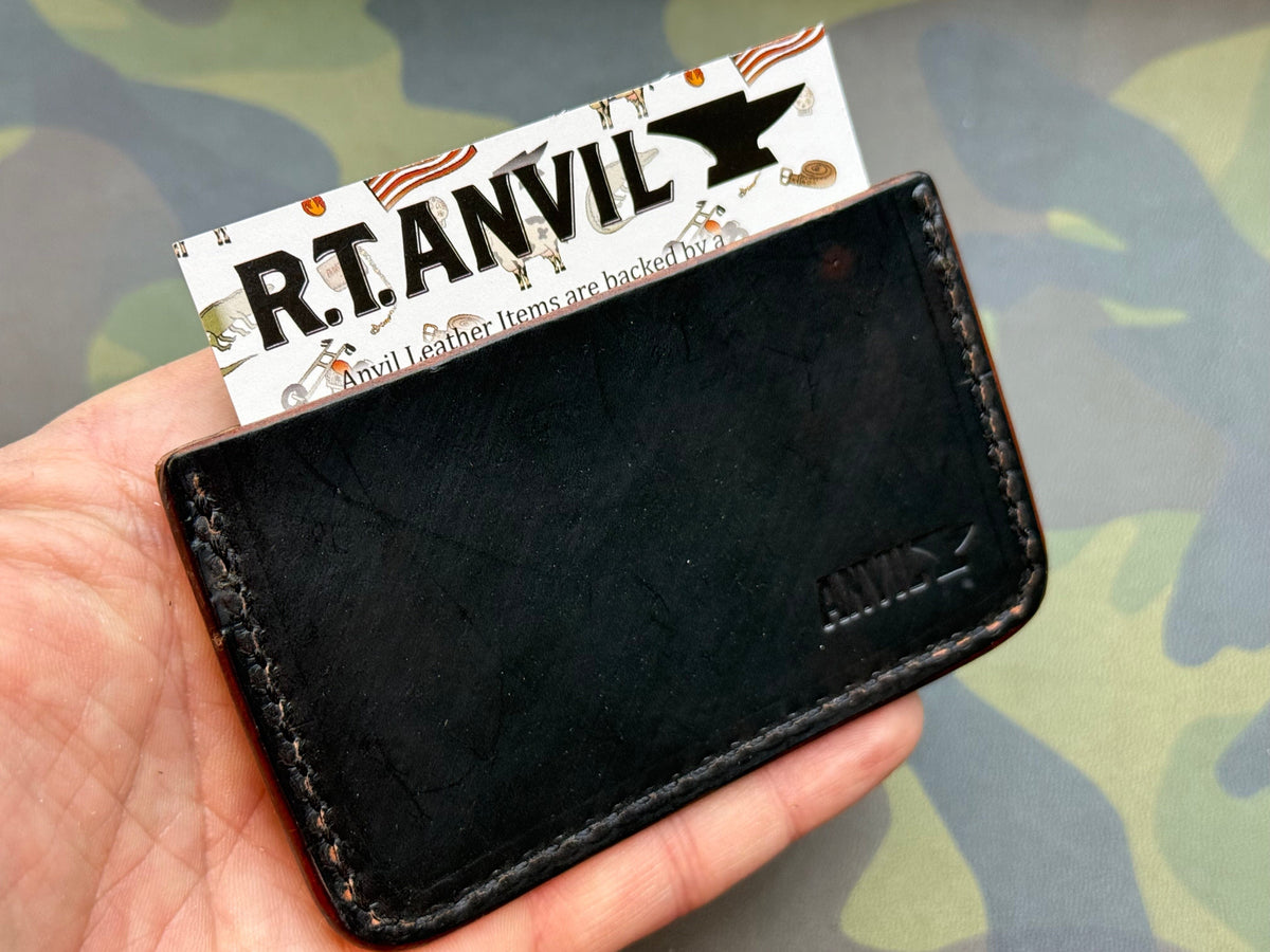 Single Pocket Card Wallet - Cognac Elephant