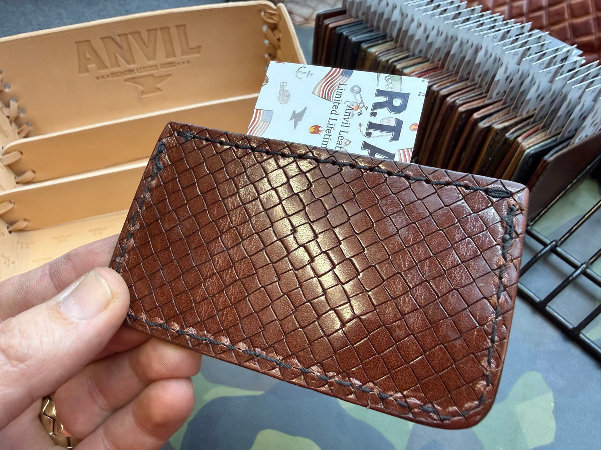 Single Pocket Card Wallet - Cognac Elephant
