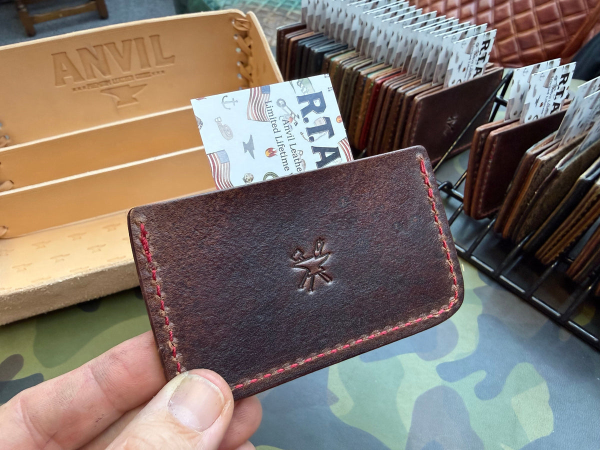 Single Pocket Card Wallet - Dark Gray Elephant