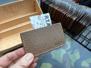 Single Pocket Card Wallet - Golden Ostrich