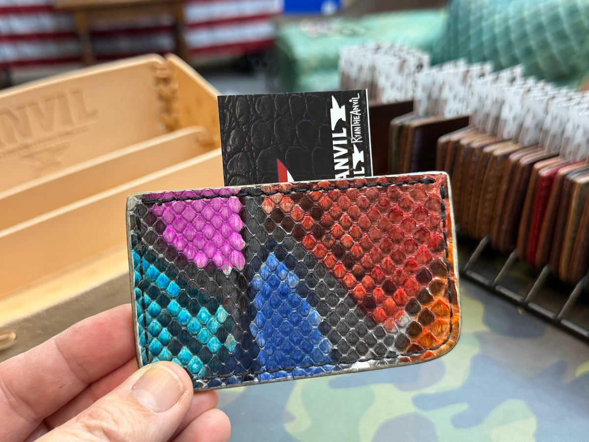 Single Pocket Card Wallet - MultiColor Python