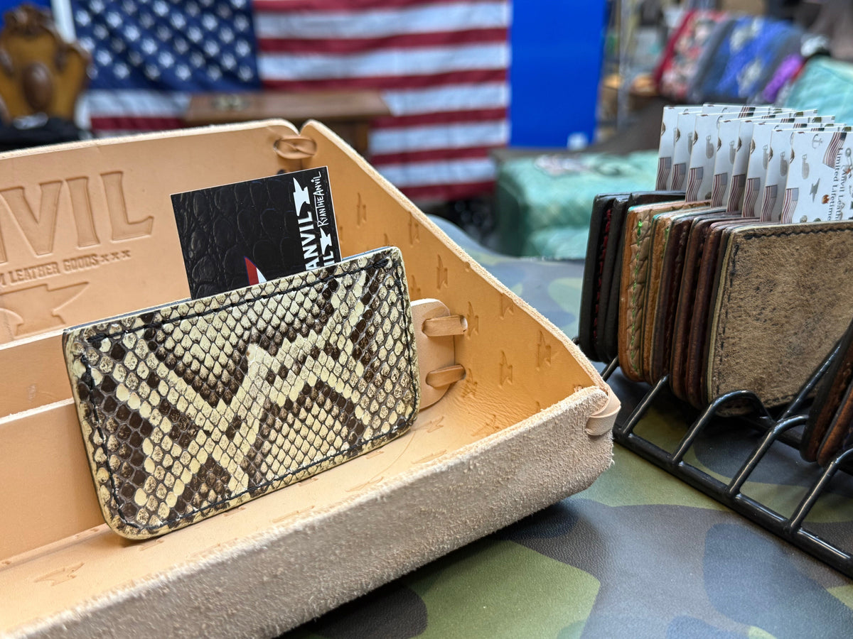 Single Pocket Card Wallet - Natural Python