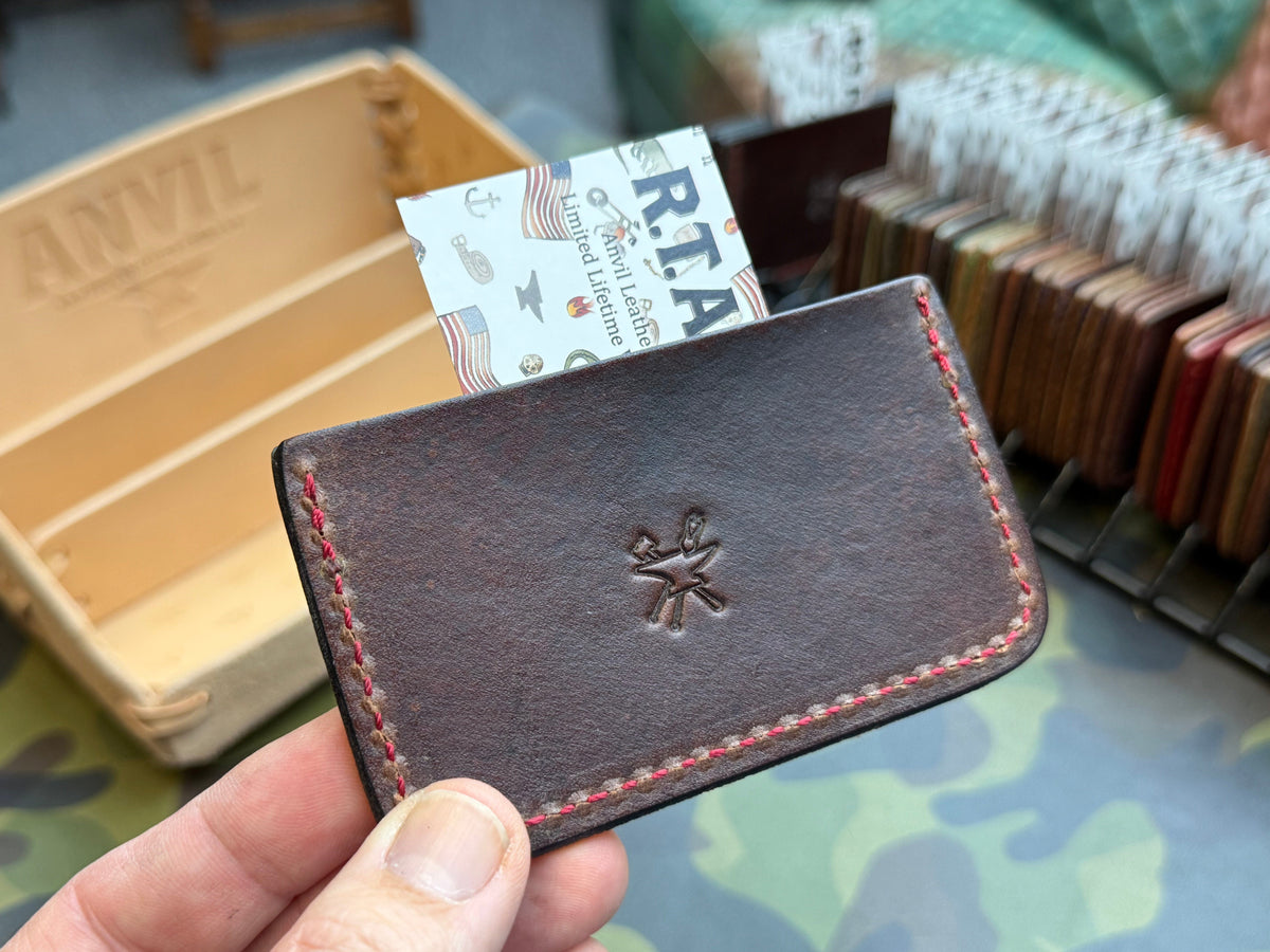 Single Pocket Card Wallet - Red Elephant