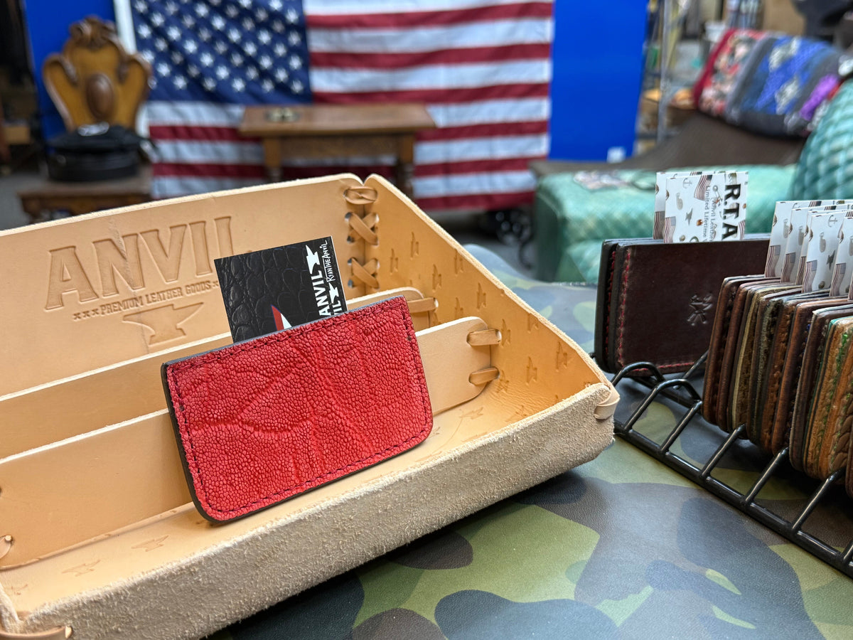 Single Pocket Card Wallet - Red Elephant